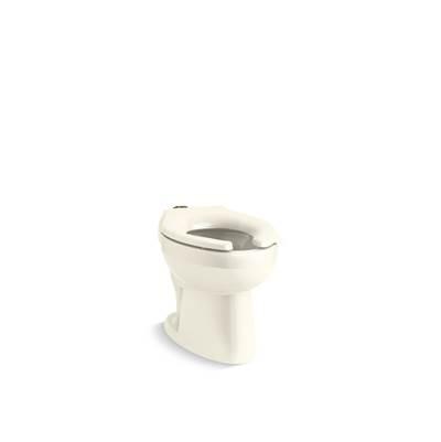 Kohler WellcommeE Ultra Floor-mount top spud flushometer bowl - Biscuit by Kohler
