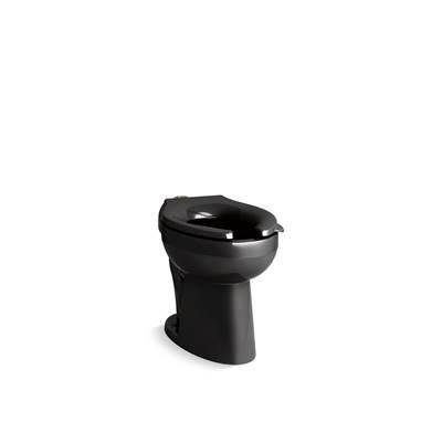 Kohler HighcliffE Ultra Floor-mount top spud flushometer bowl - Black by Kohler