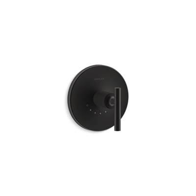 Kohler Purist MasterShower temperature control valve trim with lever handle - Matte Black by Kohler