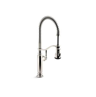 Kohler Tournant Semi-professional kitchen sink faucet with three-function sprayhead - Vibrant Polished Nickel by Kohler