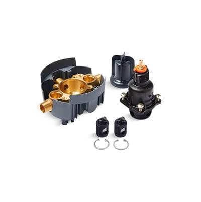 Kohler Rite-Temp Pressure-balancing valve body and cartridge kit with service stops (supplied loose), project pack by Kohler