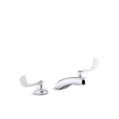 Kohler Triton Bowe 0.5 gpm widespread bathroom sink faucet with aerated flow and wristblade handles, drain not included - Polished Chrome by Kohler