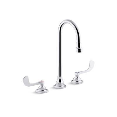 Kohler Triton Bowe 1.0 gpm widespread bathroom sink faucet with aerated flow, gooseneck spout and wristblade handles, drain not included - Polished Chrome by Kohler