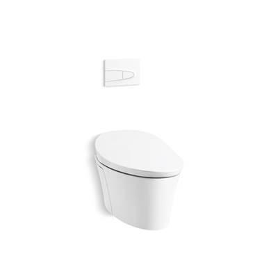 Kohler Veil Wall-hung compact elongated smart toilet bowl, dual-flush - White by Kohler