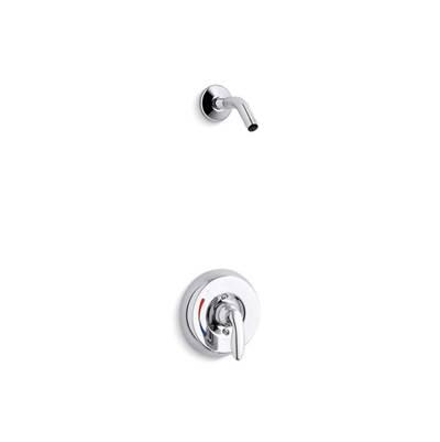 Kohler Coralais shower valve trim with lever handle and red/blue indexing, less showerhead, project pack - Polished Chrome by Kohler