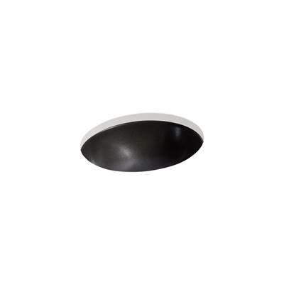 Shagreen Caxton 19-1/4'' oval undermount bathroom sink, no overflow - Ebony Pearl by Kohler