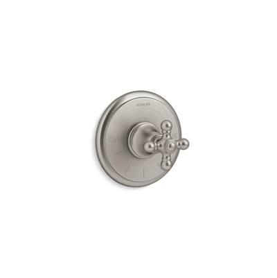 Artifacts MasterShower temperature control valve trim with cross handle - Vibrant Brushed Nickel by Kohler