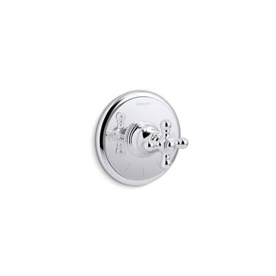 Artifacts MasterShower temperature control valve trim with cross handle - Polished Chrome by Kohler