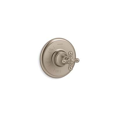 Artifacts Rite-Temp valve trim with cross handle - Vibrant Brushed Bronze by Kohler