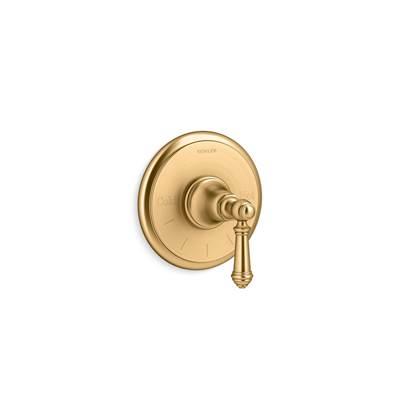 Artifacts MasterShower temperature control valve trim with lever handle - Vibrant Brushed Moderne Brass by Kohler