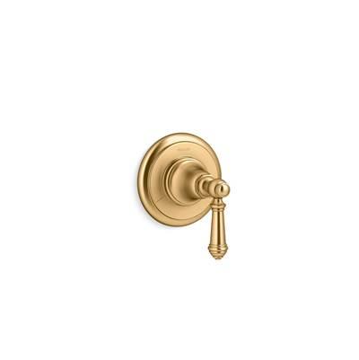 Artifacts MasterShower transfer valve trim with lever handle - Vibrant Brushed Moderne Brass by Kohler