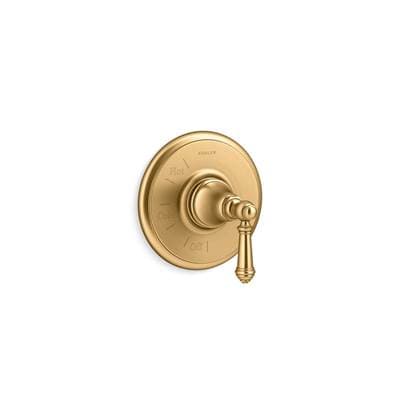 Kohler Artifacts Rite-Temp valve trim with lever handle - Vibrant Brushed Moderne Brass