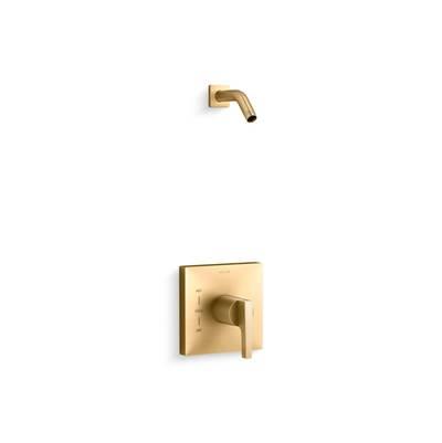 Kohler Honesty Rite-Temp shower trim kit, without showerhead - Vibrant Brushed Moderne Brass by Kohler