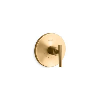 Kohler Purist MasterShower temperature control valve trim with lever handle - Vibrant Brushed Moderne Brass by Kohler