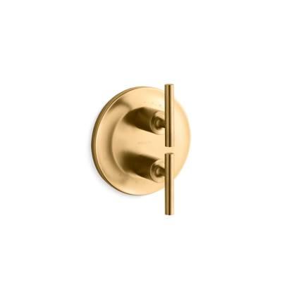 Kohler Purist MasterShower temperature and volume control valve trim - Vibrant Brushed Moderne Brass by Kohler