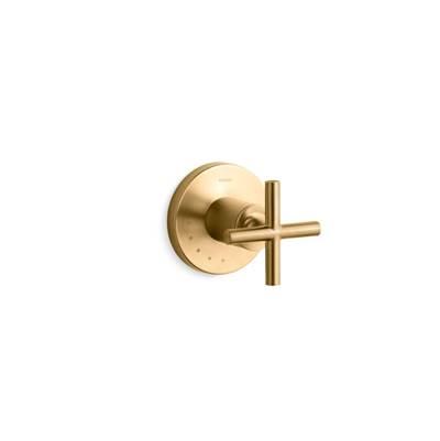 Kohler Purist MasterShower volume control valve trim with cross handle - Vibrant Brushed Moderne Brass by Kohler