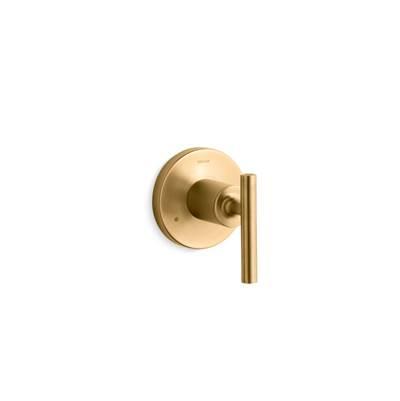 Kohler Purist MasterShower transfer valve trim with lever handle - Vibrant Brushed Moderne Brass by Kohler