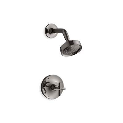 Kohler Purist Rite-Temp shower trim kit with cross handle, 2.5 gpm - Vibrant Titanium by Kohler