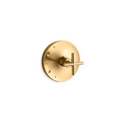 Kohler Purist Rite-Temp valve trim with cross handle - Vibrant Brushed Moderne Brass by Kohler