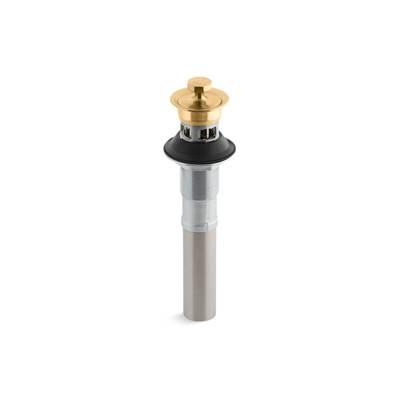 Bathroom sink drain with overflow and non-removable metal stopper - Vibrant Brushed Moderne Brass by Kohler