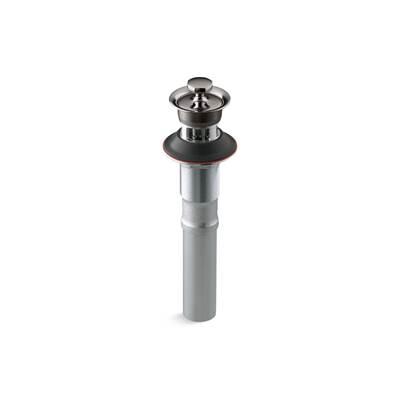 Bathroom sink drain with overflow and non-removable metal stopper - Vibrant Titanium by Kohler