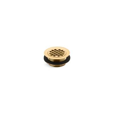 Kohler Round shower drain for use with plastic pipe, gasket included - Vibrant Brushed Moderne Brass by Kohler