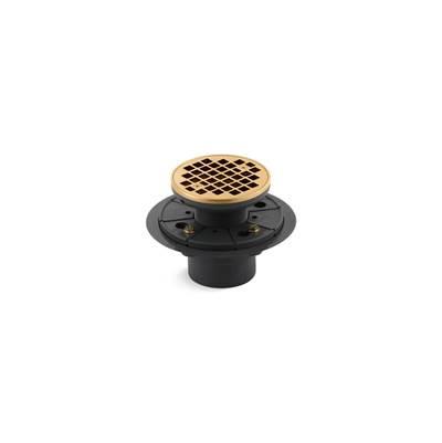 Kohler Clearflo Round design tile-in shower drain - Vibrant Brushed Moderne Brass by Kohler