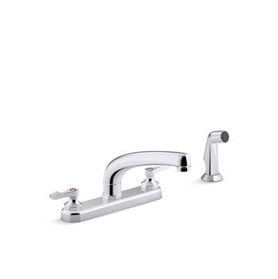 Kohler Triton Bowe 1.5 gpm kitchen sink faucet with 8-3/16'' swing spout, matching finish sidespray, aerated flow and lever handles - Polished Chrome by Kohler