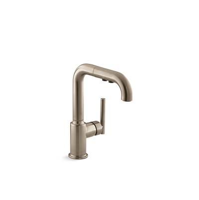Kohler | Purist | Pull Out Kitchen Faucet - Vibrant Brushed Bronze by Kohler