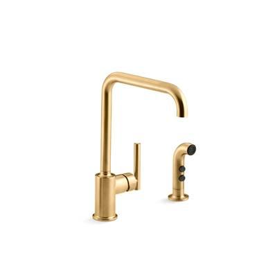 Kohler | Purist | Retractable Faucet - Vibrant Brushed Moderne Brass by Kohler