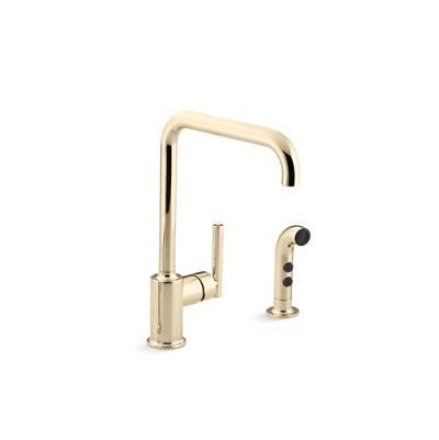Kohler | Purist | Single Hole Kitchen Faucet - Vibrant French Gold by Kohler
