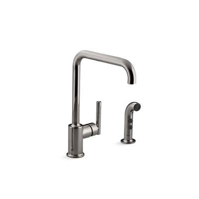 Kohler | Purist | Single Hole Kitchen Faucet - Vibrant Titanium by Kohler