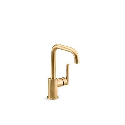 Kohler | Purist | Bar Sink Faucet - Vibrant Brushed Moderne Brass by Kohler