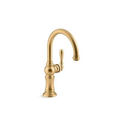 Artifacts Single-handle kitchen sink faucet - Vibrant Brushed Moderne Brass by Kohler