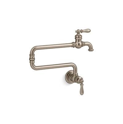 Artifacts Wall-mount pot filler - Vibrant Brushed Bronze by Kohler
