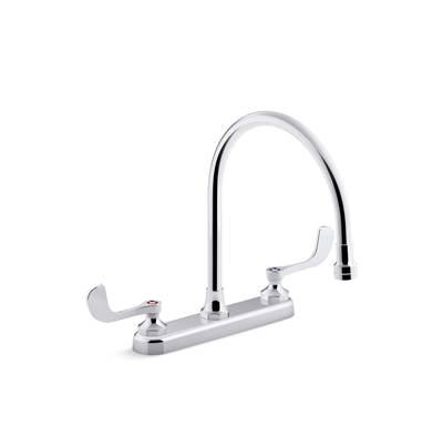Kohler Triton Bowe 1.8 gpm kitchen sink faucet with 9-5/16'' gooseneck spout, aerated flow and wristblade handles - Polished Chrome by Kohler