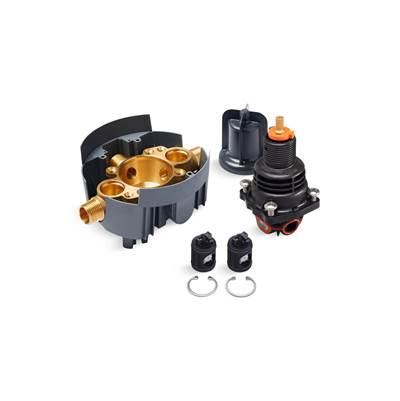 Rite-Temp Thermostatic valve body and cartridge kit with loose service stops, project pack by Kohler