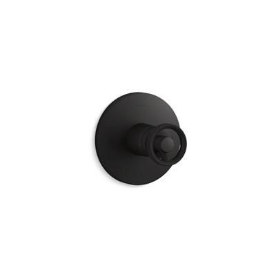 Kohler Components MasterShower temperature control valve trim with Industrial handle - Matte Black by Kohler