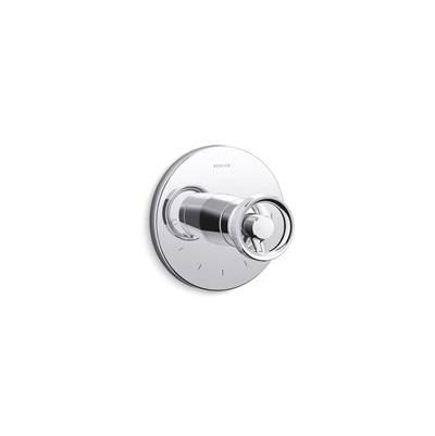 Kohler Components MasterShower temperature control valve trim with Industrial handle - Polished Chrome by Kohler