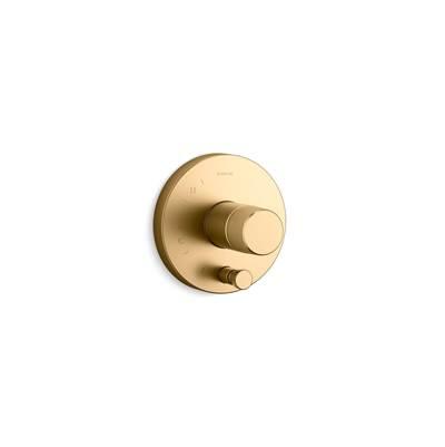 Kohler Components Rite-Temp valve trim with Oyl handle and diverter - Vibrant Brushed Moderne Brass by Kohler