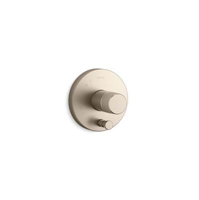 Kohler Components Rite-Temp valve trim with Oyl handle and diverter - Vibrant Brushed Bronze by Kohler