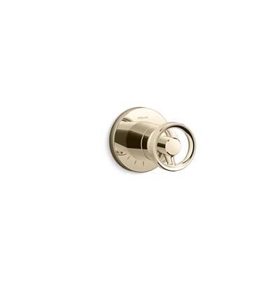 Kohler Components MasterShower volume control valve trim with Industrial handle - Vibrant French Gold by Kohler
