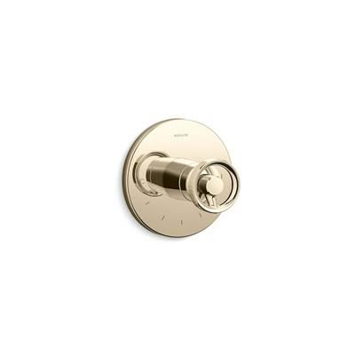 Kohler Components MasterShower temperature control valve trim with Industrial handle - Vibrant French Gold by Kohler