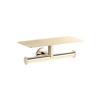 Kohler Components Covered double toilet paper holder - Vibrant French Gold by Kohler
