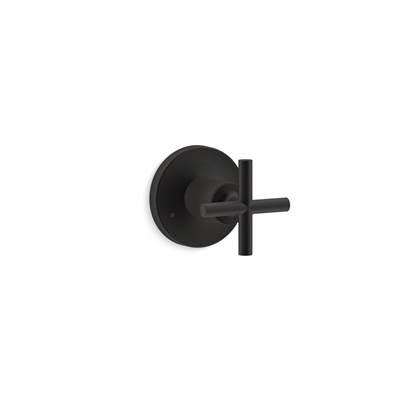 Kohler Purist MasterShower transfer valve trim with cross handle - Matte Black by Kohler