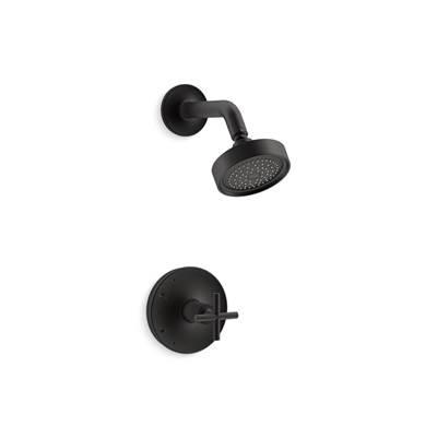 Kohler Purist Rite-Temp shower trim kit with cross handle, 2.5 gpm - Matte Black by Kohler