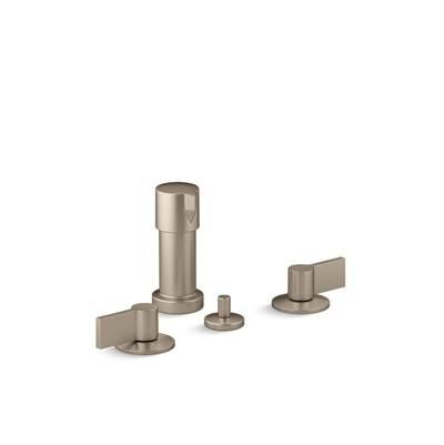 Kohler Components Widespread bidet faucet with Lever handles - Vibrant Brushed Bronze by Kohler