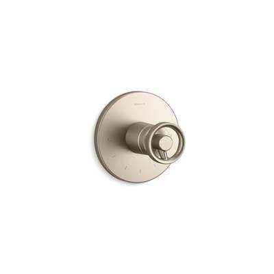 Kohler Components MasterShower temperature control valve trim with Industrial handle - Vibrant Brushed Bronze by Kohler