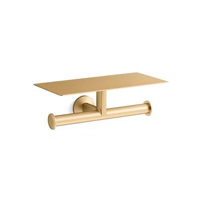 Kohler Components Covered double toilet paper holder - Vibrant Brushed Moderne Brass by Kohler