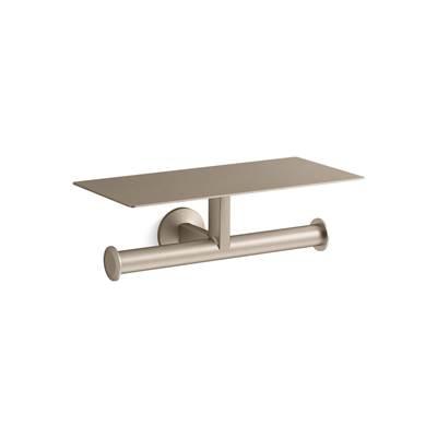 Kohler Components Covered double toilet paper holder - Vibrant Brushed Bronze by Kohler